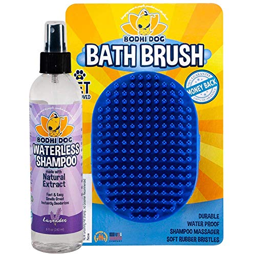 Bodhi Dog Grooming Shampoo Brush + Lavender Waterless Shampoo Bundle