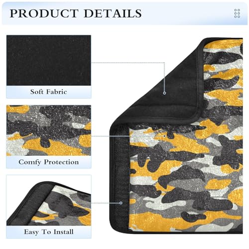 Image of Seat Belt Cover Pad 2 Pcs Soft Seat Strap Cover Cute Protector Support Head Neck Shoulder for Car Seats High Chair Backpack (10x7.7in)