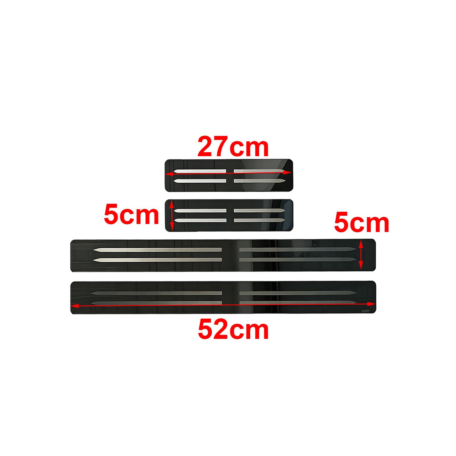 Seuils de Porte pour Renault Clio 6 (VI) 2026 2025, Acier Inoxydable Noir Protection de Seuil de Porte Accessoires de Garniture de Protection Anti-Rayures Lot de 4 Pièces