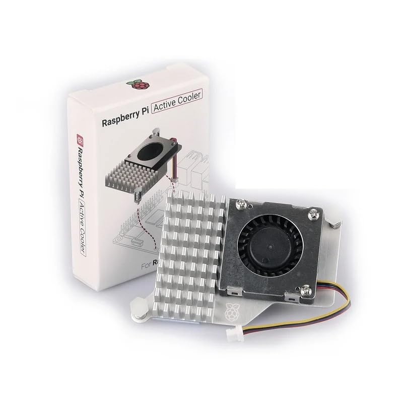 Official Active Cooler for Raspberry 5 with 30mm PWM 4-Pin Cooling Fan Pi 5 Heatsink with Thermal Tape (Official Active Cooler)