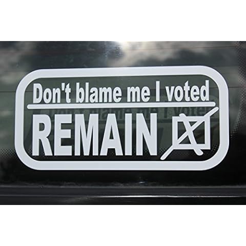 Terra Nomade Don't Blame Me I voted REMAIN - European Referendum 20x9.5cm Car Sticker Decal Cover