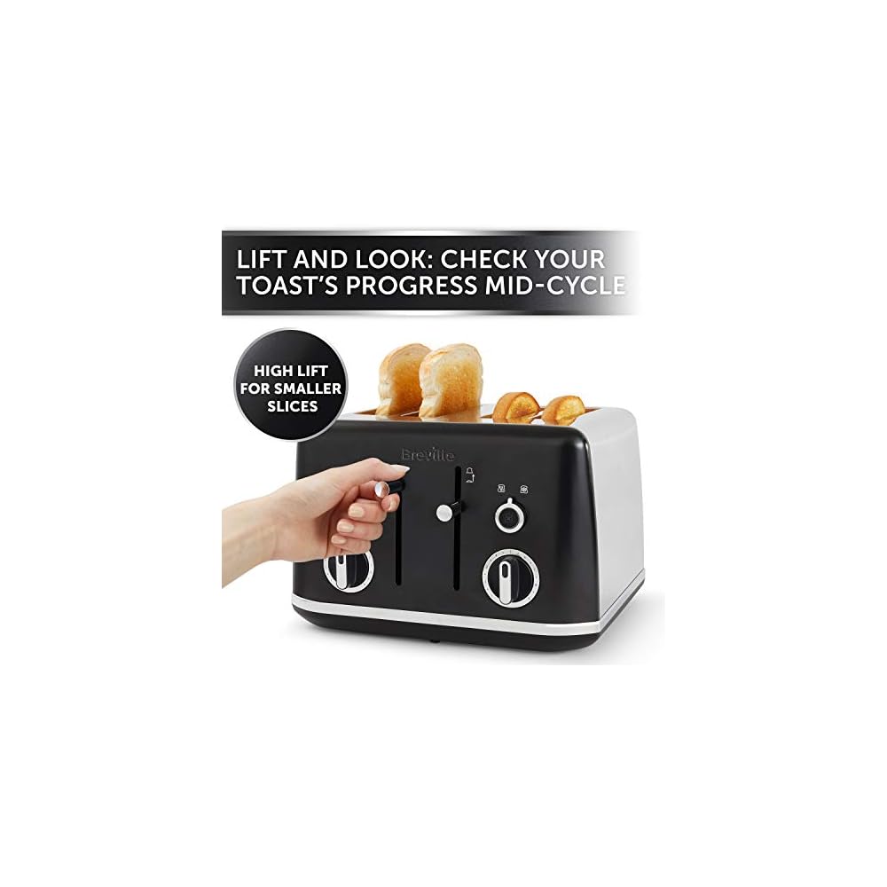 Breville Lustra 4Slice Toaster Matt Black [VTT969]