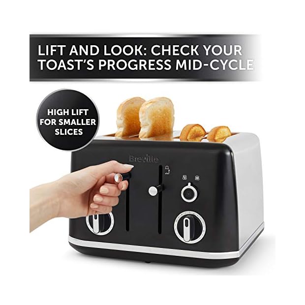 Breville Lustra 4Slice Toaster Matt Black [VTT969]