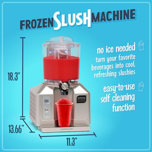 Nostalgia Professional Frozen Slush Machine 2.8 Liter Blender, Premium Quality Smoothies or Slushies for Kitchen Countertops and at-Home Bars, Stainless Steel - image 2