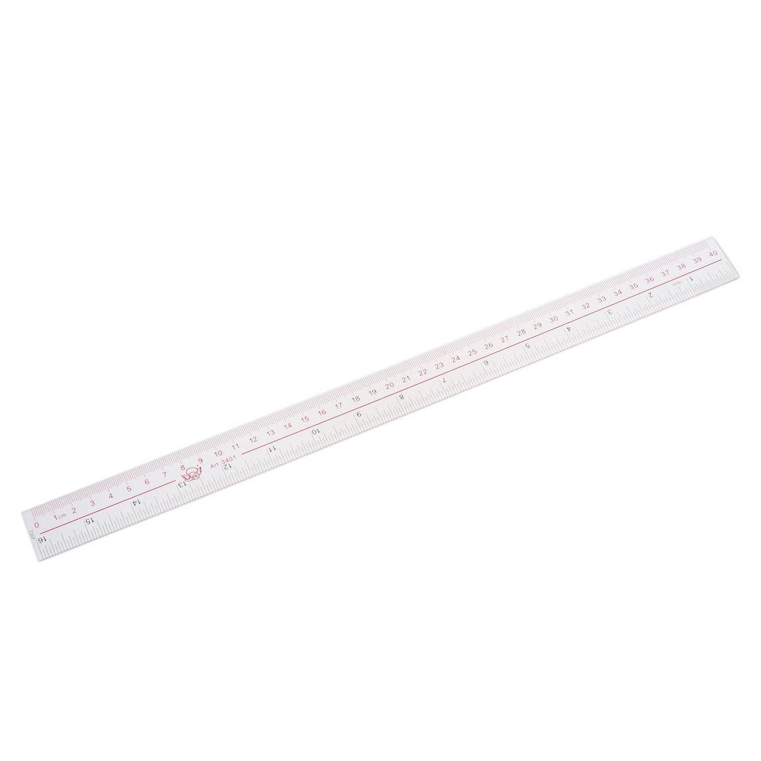 Oikabio Transparent 40Cm 16 Inch Length Plastic Measure Clear Straight Ruler