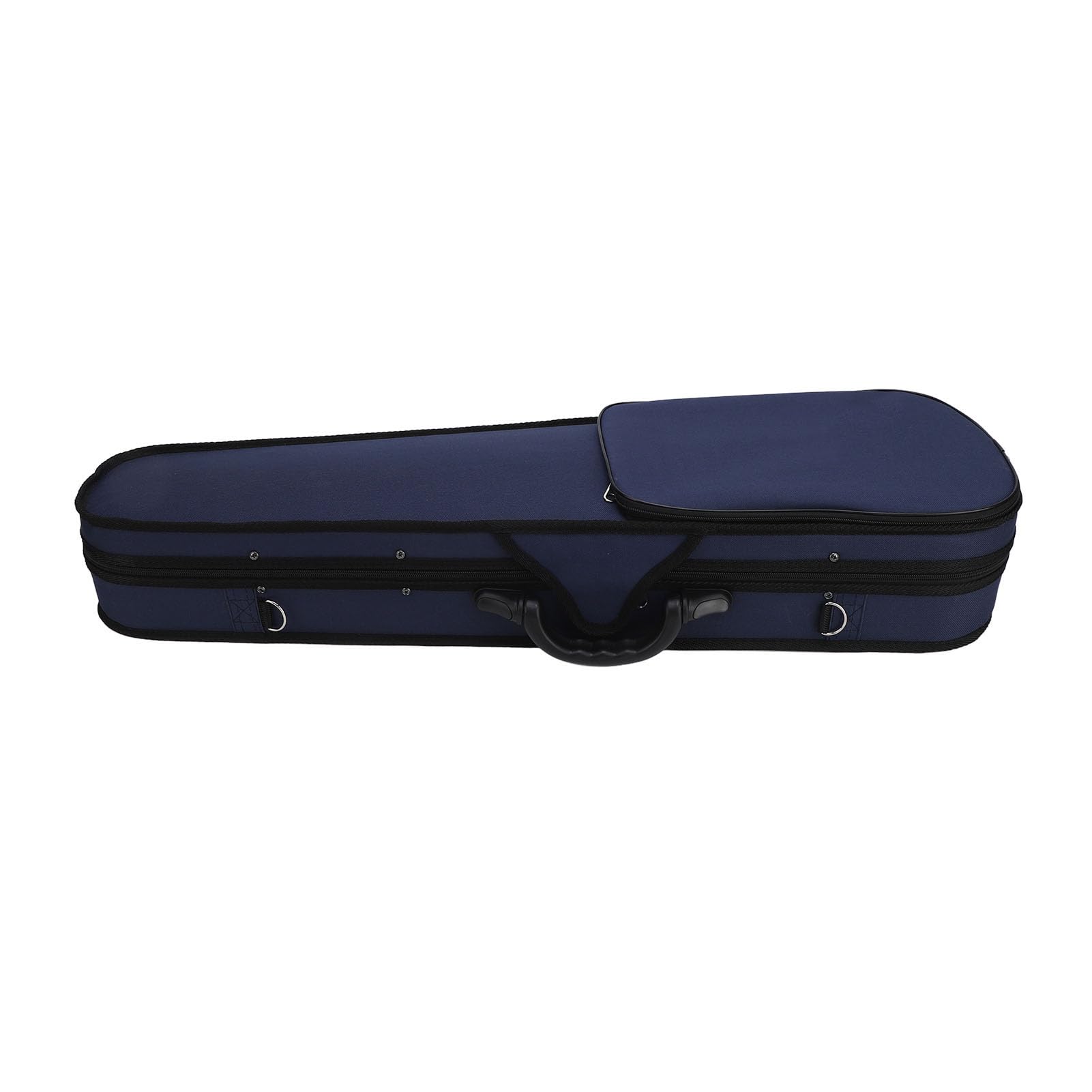 JTLB Estuche de violín ligero de 3 capas con medidor de humedad, resistente a la presión, triangular, caja de viaje para violín (forro rojo)