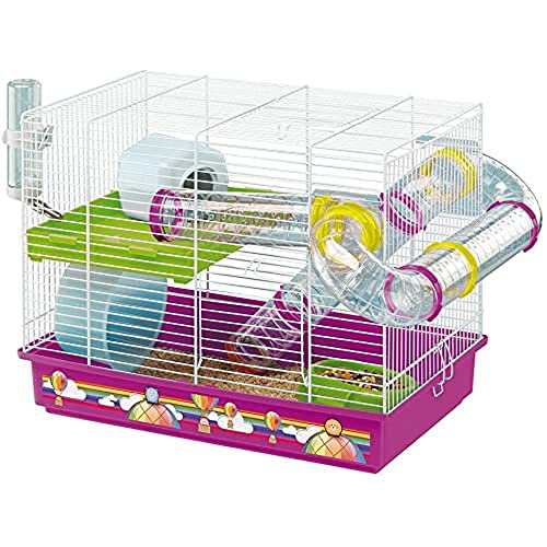 FERPLAST Laura Decor hámster Jaula, 46 x 29,5 x 37,5 cm, Color Blanco...
