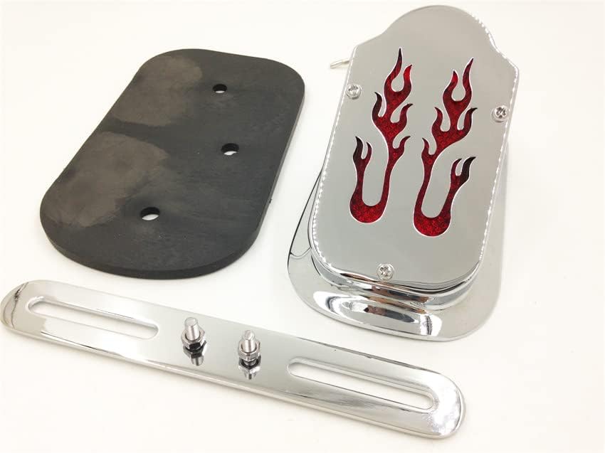 HTTMT Flame Fire - Luz trasera de freno compatible con H-D Cafe Racer Bobber Chrome USA