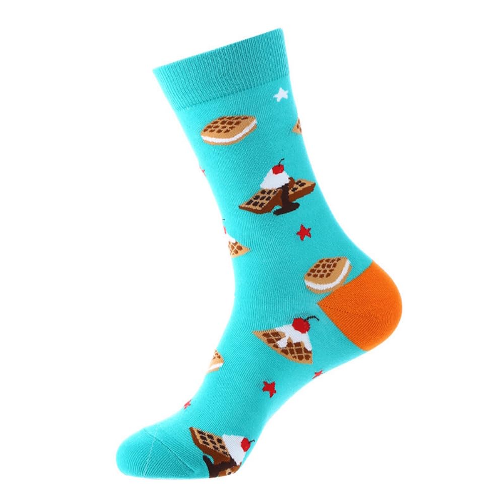 Noxxiez Cozy Soxxiez Waffle Blue 1 Pair Unisex Adult Socks