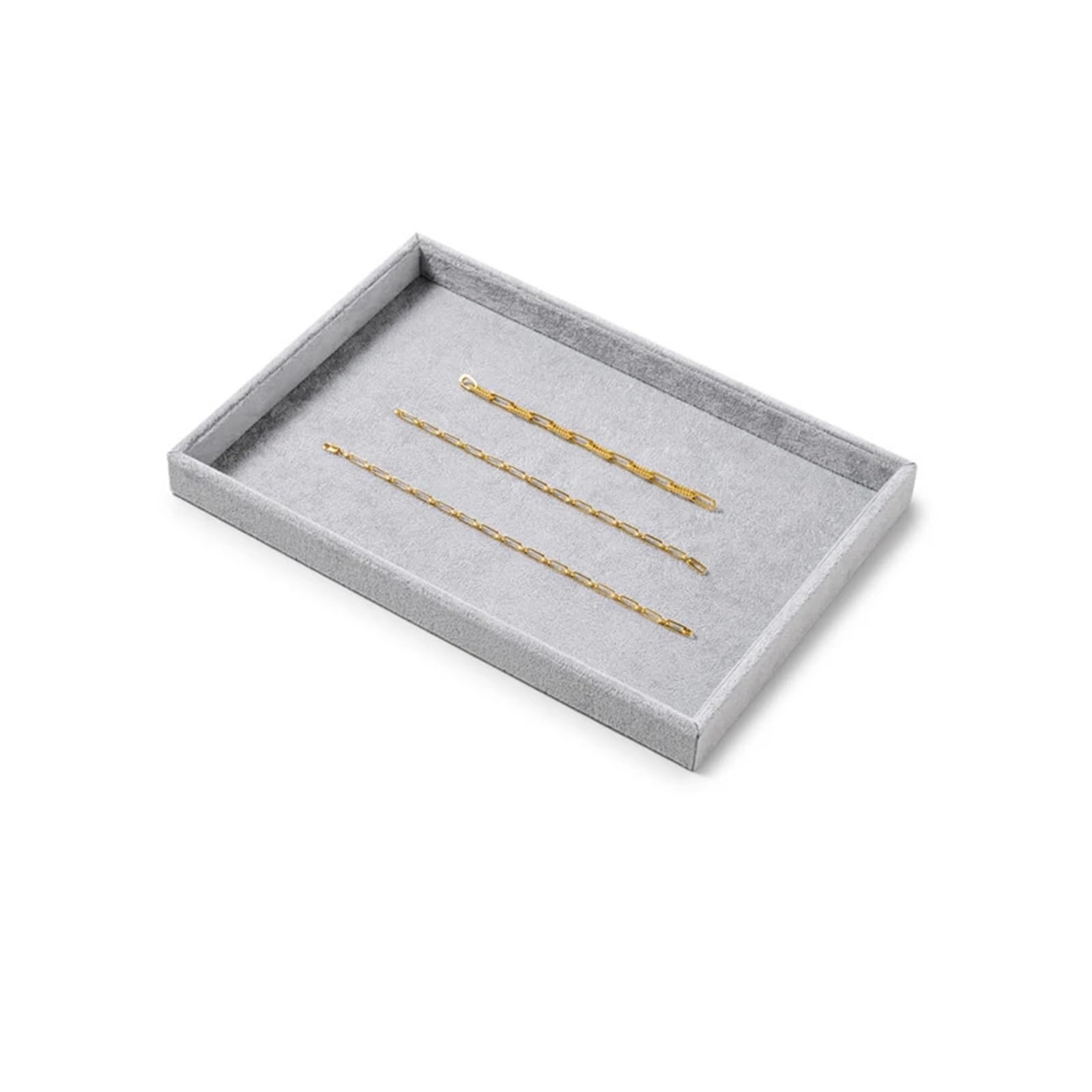 YGMNQAL Velvet Jewelry Tray Velvet Jewelry Tray Ring Earring Display Stand Jewelry Organizer Stackable Necklaces Bracelet Bangle Watch Display Tray