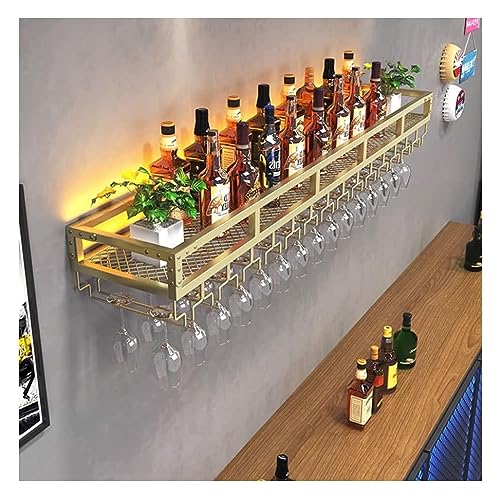 GJMSSMY Estante de Vino de Pared con luz LED...