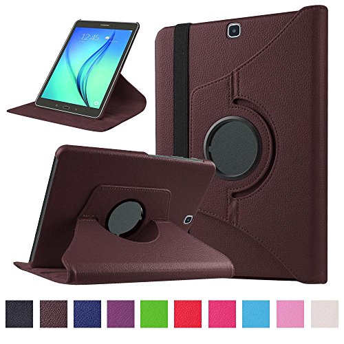 DETUOSI Funda para Samsung Galaxy Tab S2 9.7 Funda 360° Girar de PU Cuero Carcasa para SM T815