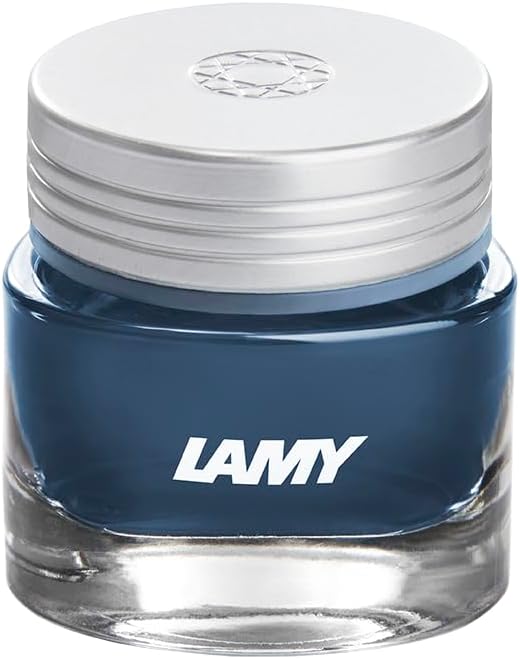 T53 380 30 ml Fountain Pen Ink Bottle Box Pack | Clean Lines & Minimalistic Design | Delivers An Exceptional Color Intensity | Benitoite - Dark Blue Crystal Ink, Pack Of 1