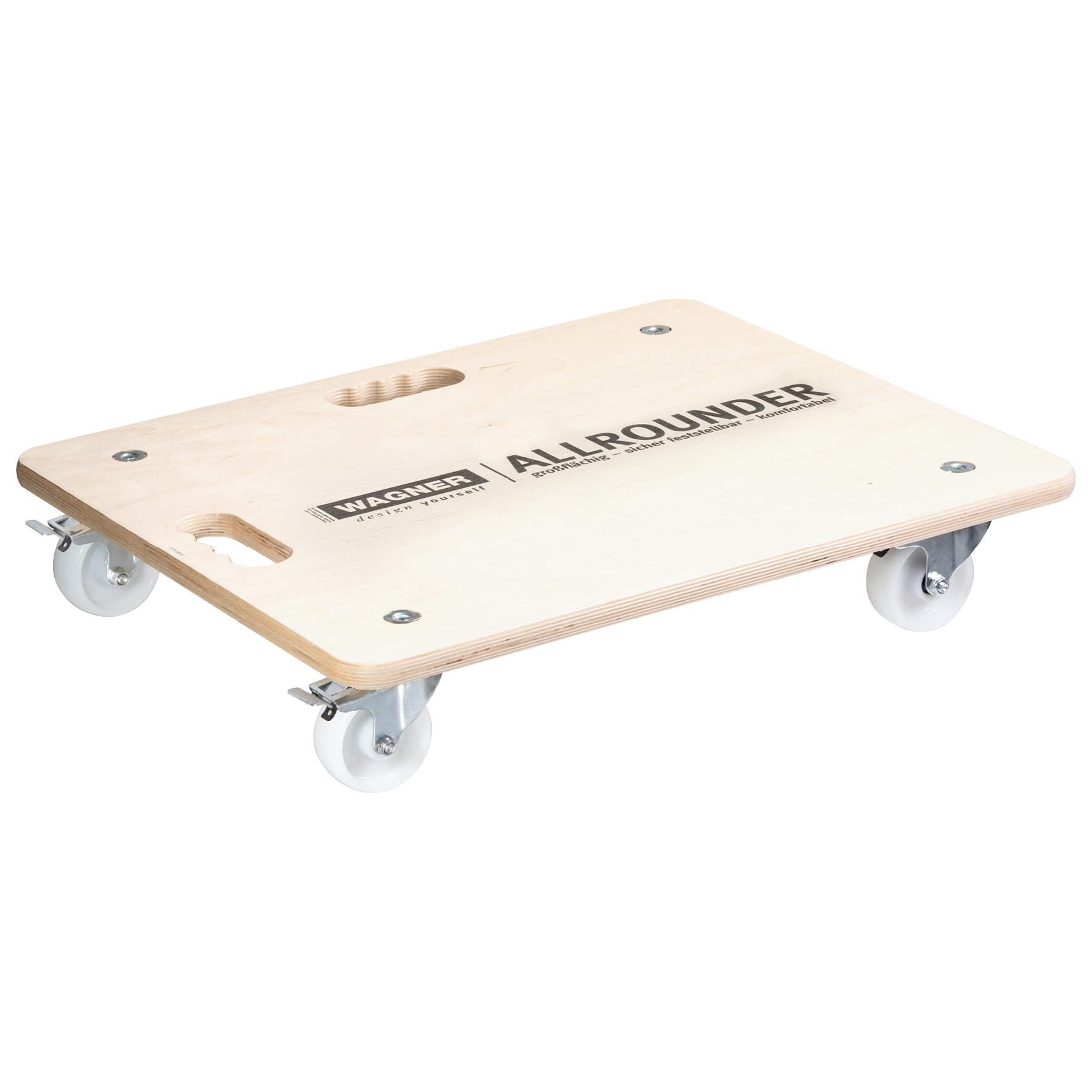 WAGNER moving dolly MM 1116 I 59 x 49 cm - ideal for unwieldy items, equipment & furniture I 2 carrying handles I FSC®-certified I load capacity 250 kg - 20111601