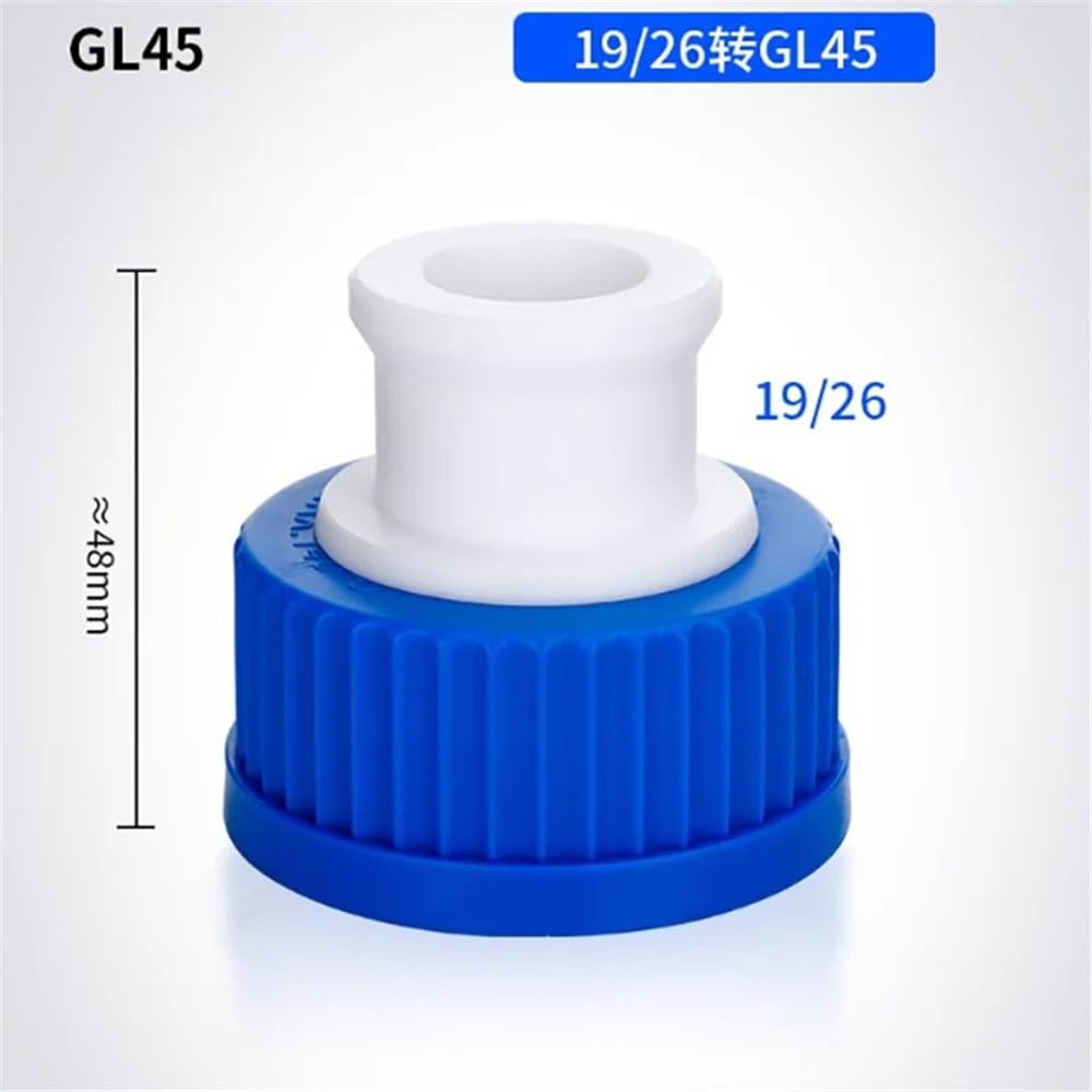 Sprzęt i materiały laboratoryjne Adapter GL45, standardowy port śrubowy 14/19/24/29, niebieski korek, adapter do butelek, pogrubiony materiał