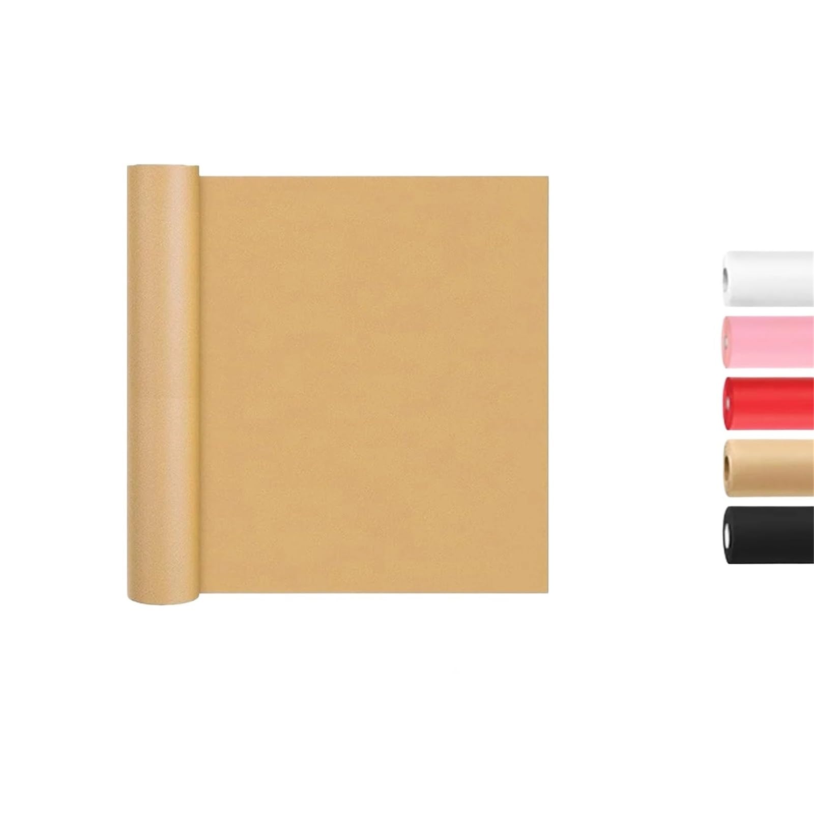 Lot de 3 rouleaux de papier cadeau kraft noir parfait pour les loisirs créatifs, le dessin, l'art mural, un mariage, un anniversaire, un festival (marron, 50 cm x 10 m)