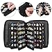 PACMAXI Enamel Pin Display Pages Pin Carrying Case, Pins Collection Storage Organizer Case, Travel Brooch Pin Display Bag (Pins Not Included) (Blue With 6 Page)