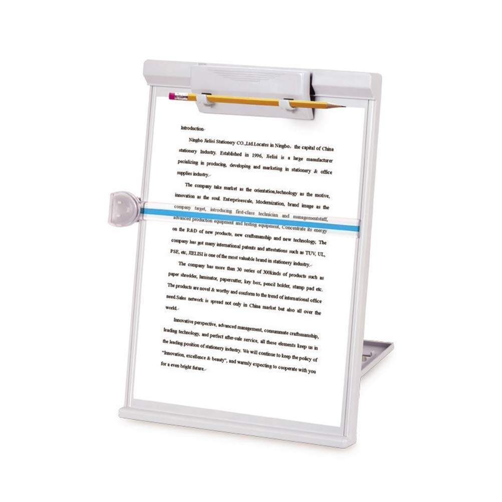 MVM Enterprise Reading Frame Document Holder Adjustable Textbook Rack Support Prevention Display Tray with Paper Clip for Home Office School Library Essential (Pack of 1)