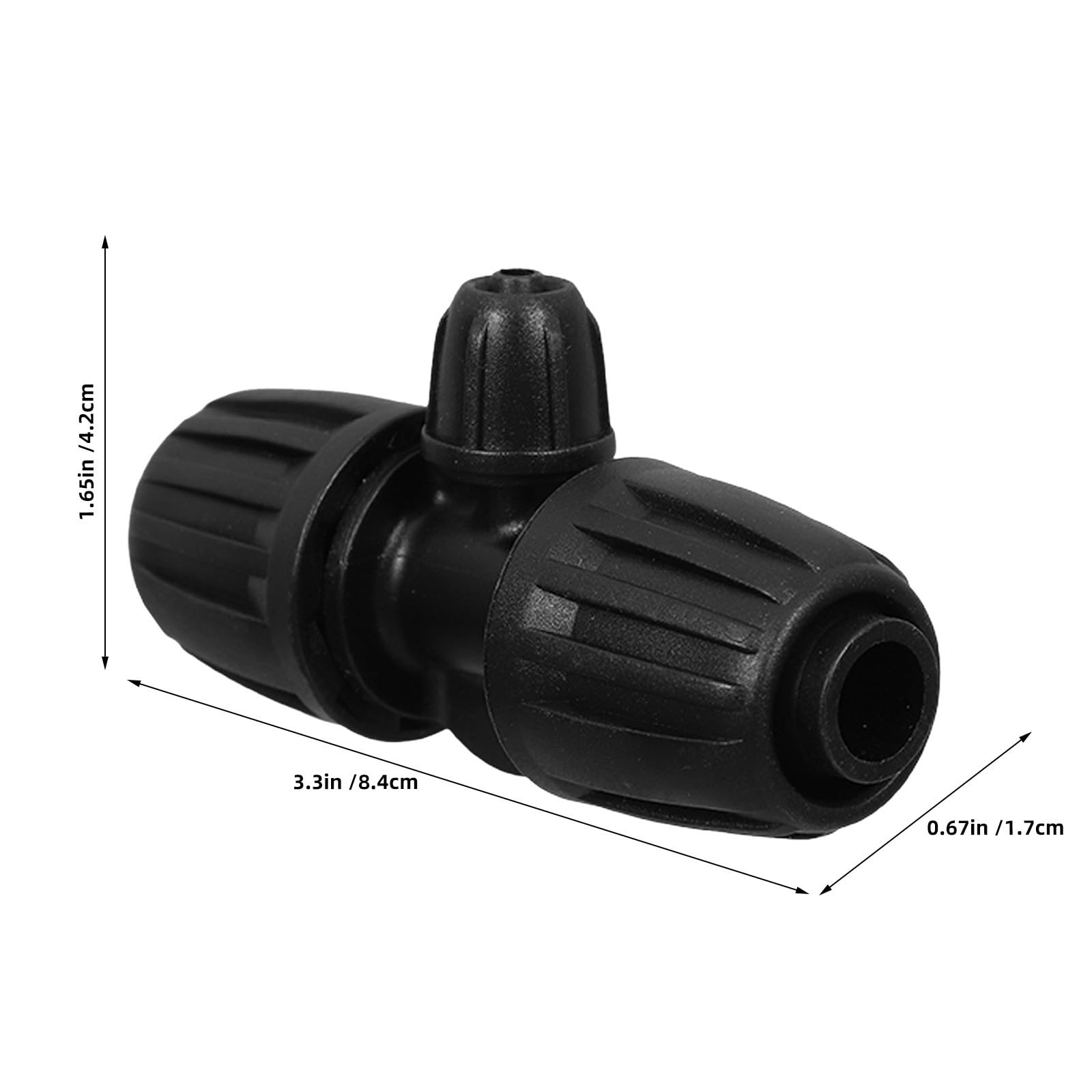 30 Pezzi Raccordi per Irrigazione Agricola in PE con Bloccaggio e Spine, Tee per Tubo Irrigazione da 1/2 a 1/4 Pollici, Set per Giardino
