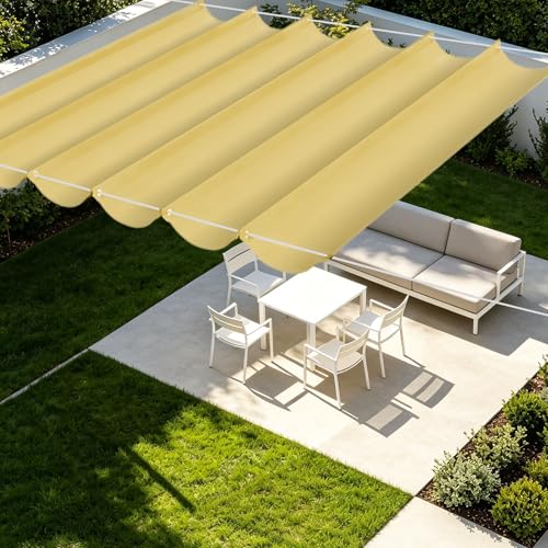 Toile d'ombrage rétractable de haute qualité 350x400 sable - 2