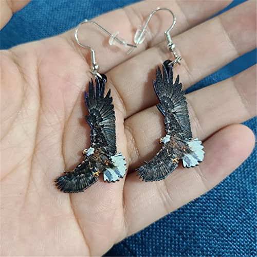 MALOYANVE Acrylic Bird Earrings for Women Novelty Colorful Elegant Long-tailed Parakeet Parrot Hummingbird Eagle Dangle Drop Animal Earrings Jewelry Gifts4