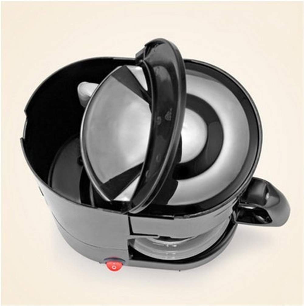 Cafeteras -Filtro de Precisión Temperatura Constante Inteligente Diseño Antigoteo Olla de Vidrio a Prueba de Explosiones Resistente a Altas Temperaturas 0.65L 220V 600W, Negro