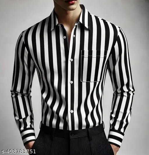 Image of Men's Cotton Casual Shirt, Brown, Full Sleeves, Regular Fit