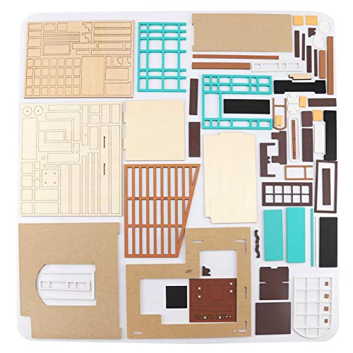Germerse DIY Puppenhaus, Puppenhaus-Kit, entzückende Dekoration Super süßes Dekor, mit LED-Leuchten Puppenhaus, einfach… – Bild 7