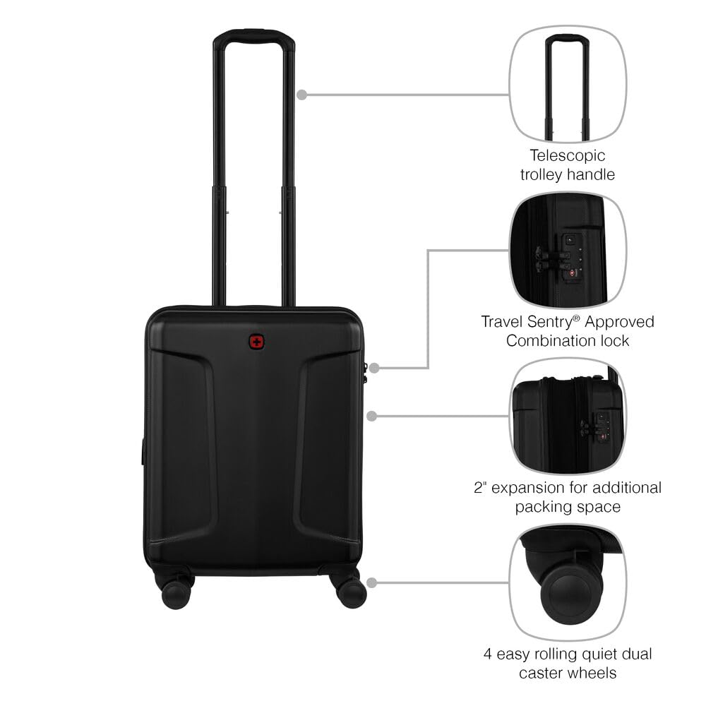 WENGER Legacy Valigia Rigida con 4 Ruote, Trolley, Serratura, Uomo Donna, Viaggi Vacanze