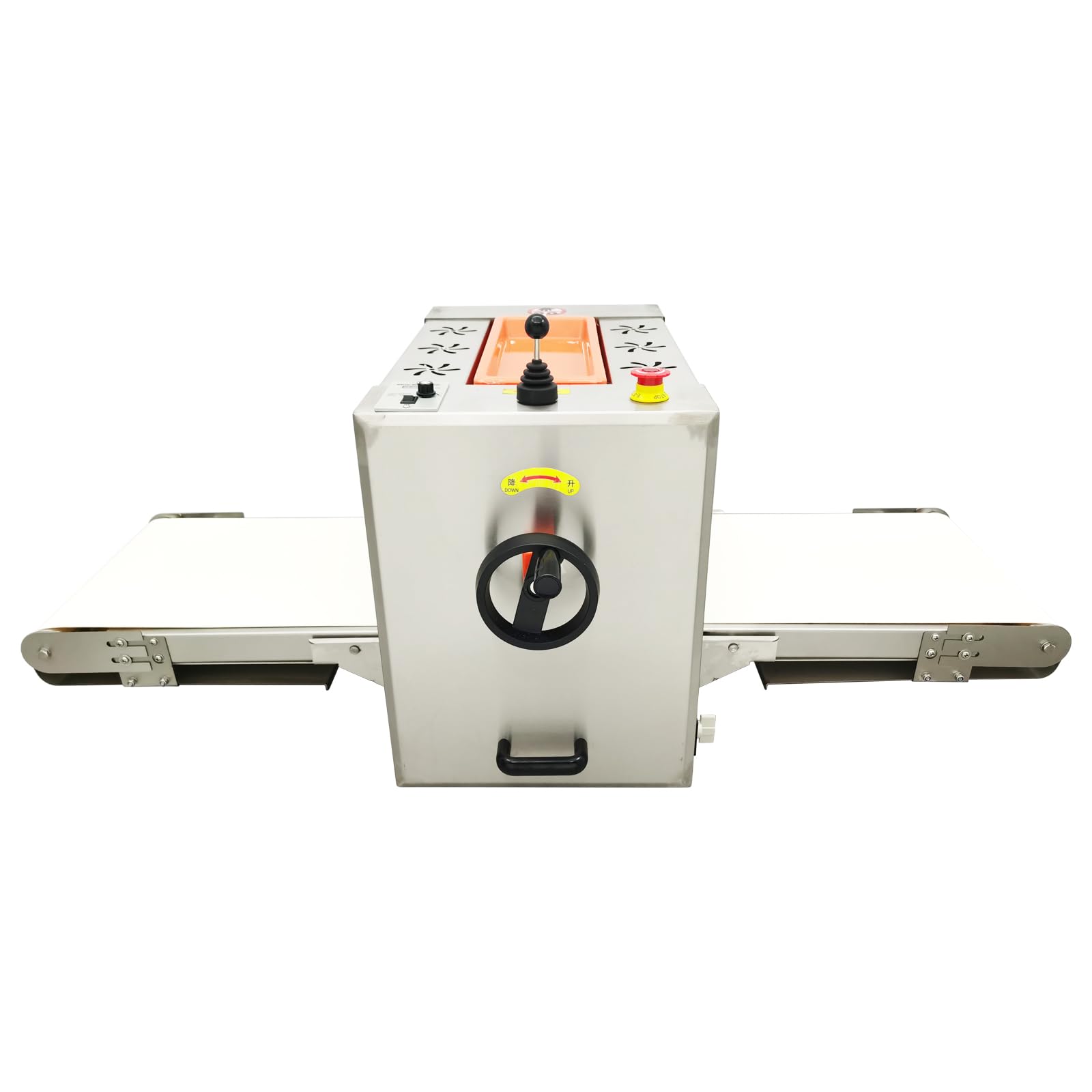 HQHAOTWU Mini Commercial Dough Sheeter, Electric Pizza Dough Roller Sheeter Reversible Roller Dough Press Machine for Bread, Pizza with Dough Thickness Range 0.04