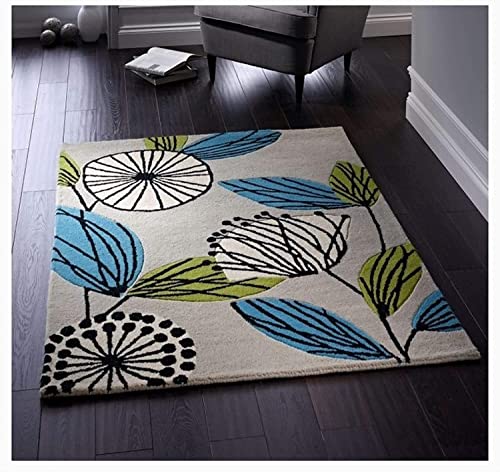 Image of Export Quality Handtufted Woolen Carpet for Living Room Bedroom & Hall - Color - Black /Grey - Size - 12 x 16 Feet