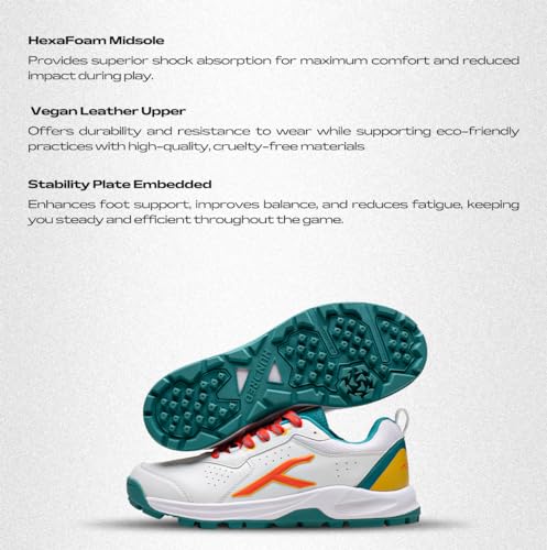Image of Hundred HyperDrive Cricket Shoes Men | TerraSpike Rubber Studs | Embedded Support Plate for Stability | Lightweight & Durable | Ideal for Turf, Ground & Hard Surfaces