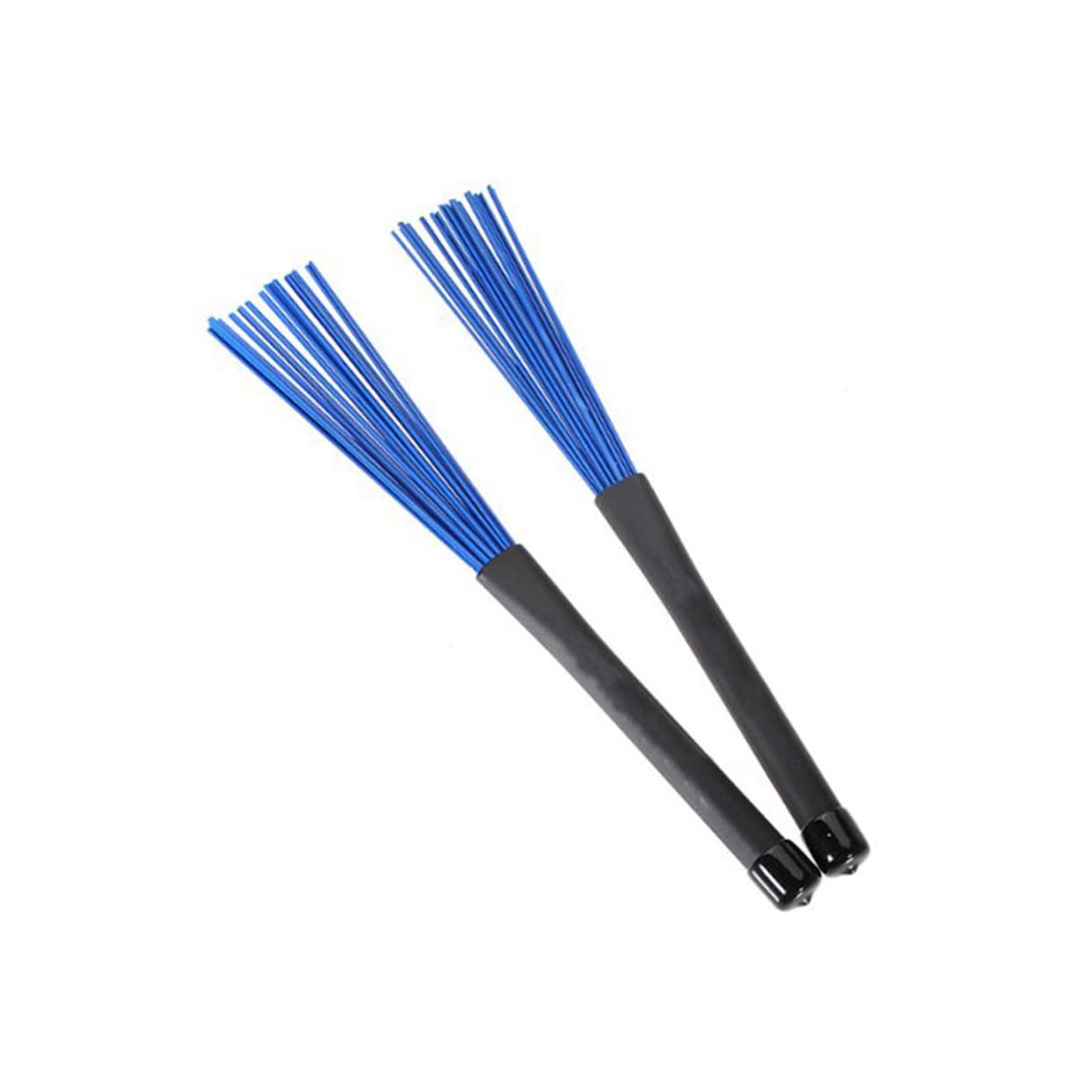 Vaguelly Par De Baquetas Telescópicas De Nailon Azul Para Batería, Cm, Cepillos Retráctiles Para Percusión y Jazz, Accesorios Profesionales Para Instrumentos De Percusión
