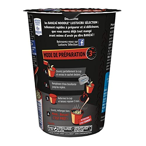 Lustucru - Carne De Vacuno Fideos Sabor 60G - Lot De 4 - Precio Por Lote - Entrega Rápida