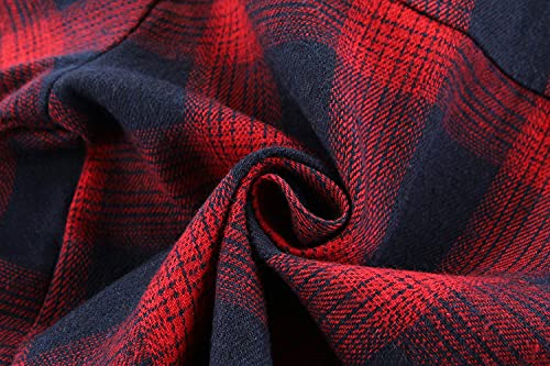 Image of Mud Kingdom Boys Plaid Flannel Shirt Long Sleeve Button Down Casual