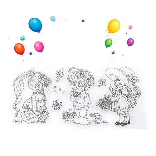 Aqur2020 AQUR20205BS8F40OKV Silicone Clear Stamps Scrapbook Photo Album Transparent Silicone Rubber Clear Stamps Cartoon Girls thumb #5