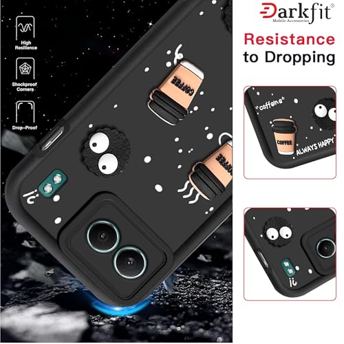 Image of Back Case Cover Compatible with OnePlus Nord 4 5G | Cute Fun Cartoon Ball 3D Coffee Silicone Case | Body Protection | Camera Protection | Shock Proof | Color Black | Pack of 1