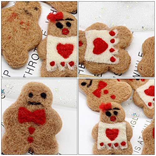 KESYOO 5 PeÃ§as Enfeites de PÃ£o de Gengibre de Feltro de Feltro Homem de Biscoito Diy Artesanato Ãr
