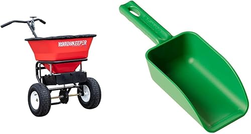 Buyers Products Walk Behind Push Snow Rock - Esparcidor de sal 3039632R Grounds Keeper capacidad de 100 libras rojo y Vikan Remco 63002 cuchara de