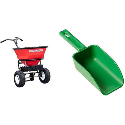 Buyers Products Multi-Purpose Push Spreader + Vikan Remco Color-Coded Plastic Hand Scoop