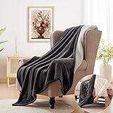 Westinghouse Electric Blanket Heated Throw Blanket with Foot Pocket Ultra Soft and Cozy Flannel to...