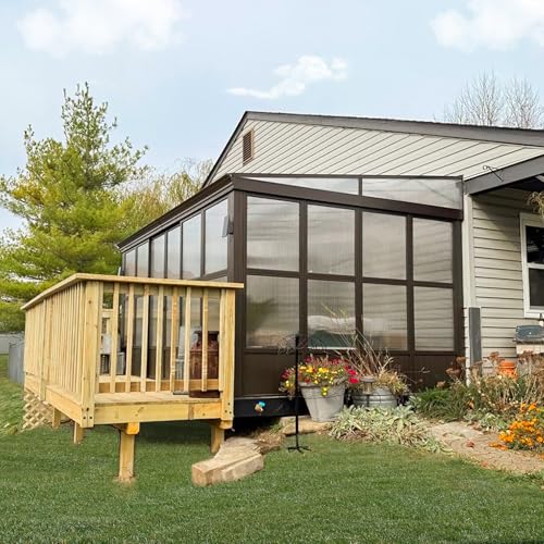 Domi 10x14FT Wall Mounted Sunroom, Wall Solarium with...