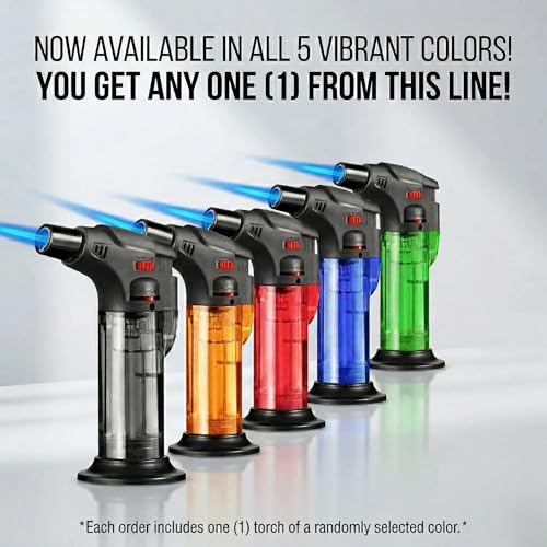 Image of blow torch | Windproof butane gas lighter | fire Gun & Jet Flame | Refillable camp Tool | Resin Art, Kitchen & BBQ Accessory