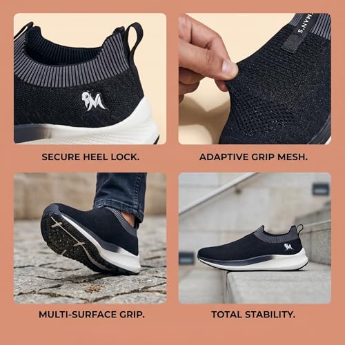 Image of Neeman's Grip Fit Slip Ons for Men | Casual Shoes for Men | Lightweight & Comfortable | Trendy Stylish EVA Sole Shoes | Flexible, Breathable Walking Shoes for Men