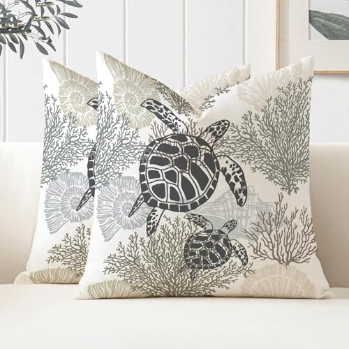 Design innovativo: le federe per cuscini oceaniche sono progettate con il tema di stelle marine, coralli e conchiglie e hanno un'atmosfera artistica oceanica. È un'eccellente decorazione per l'estate e può portare stili e mode diversi nella tua casa. Sarà un regalo adorabile per la tua famiglia e i tuoi amici.
