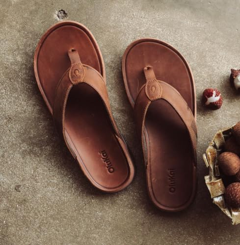 Image of OluKai Tuahine Men's Waterproof Leather Sandals, Versatile Beach Flip Flops