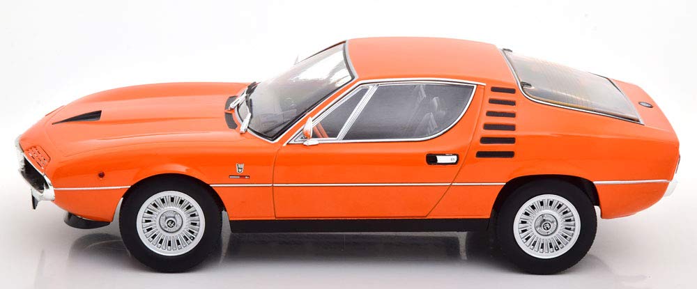 KK Scale Modellino Auto da Collezione Alf. Rom. Montreal Arancione 1970, Scala 1:18, Diecast Model Car