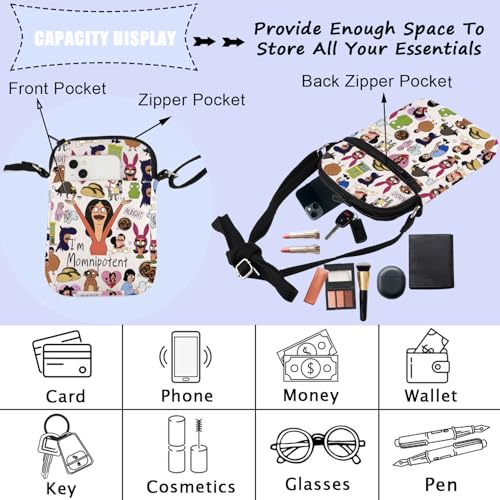 ENSIANTH Cartoon TV Show Merch - Cartoon Lover Crossbody Bag Family Inspired Fans Gift I'm Momnipotent Gift (Momnipotent CB)3