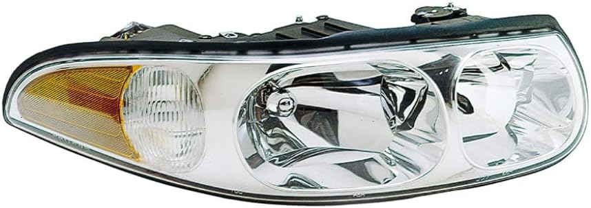 For 2000-2005 Buick Lesabre Headlight Passenger Side GM2503204 w/Marker Lamp; Custom; w/Smooth High Beam Surface For 25713548
