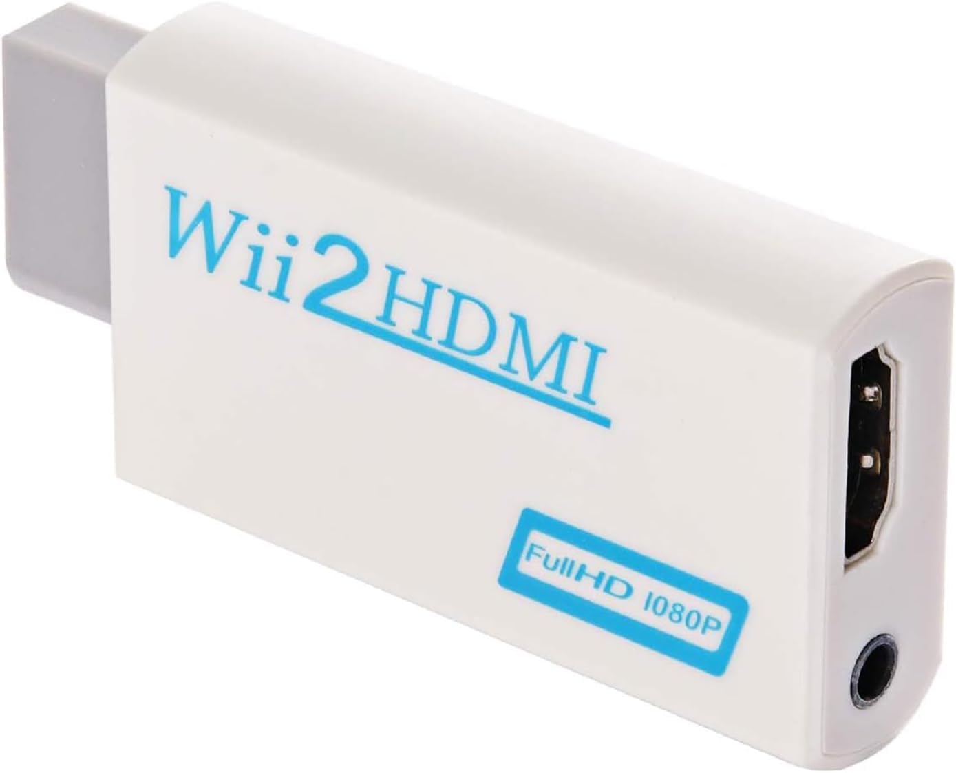 GoldOars Wii to HDMI Adapter, Converter for Retro Game, 1080/720 Immersive Visual, 3.5mm Audio output, Plug and Play, Fit for Modern TV (White)